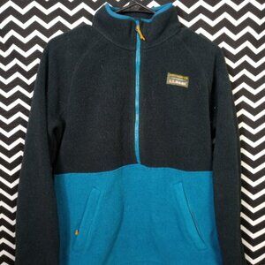 LL BEAN‎ pullover half zip fleece sweater jacket men's S - b1
